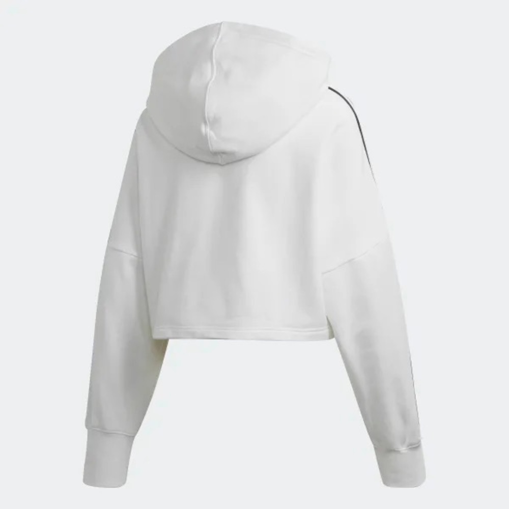 NWT ADIDAS ESSENTIALS 3-STRIPES CROPPED HOODIE - Picture 11 of 15